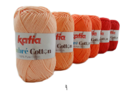 Katia Ombre Cotton - 04 Lichtroze-Zalmoranje-Oranje-Roodoranje-Rood-Robijnrood