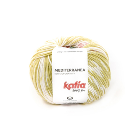 Katia Mediterranea 307 Citroengeel - Koraal - Waterblauw