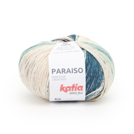 Katia Paraiso - 50 Ecru - Blauw - Geel - Oranje - Rood - Zwart