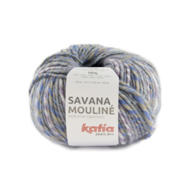 Katia Savana Mouline 207 Beige - Licht Lila - Pastelblauw