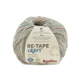 Katia Re-Tape Craft 302 Groenblauw - Bleekbruin - Licht Oranje - Wit