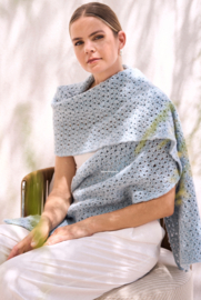 ROWAN Alpaca Haze en Cotton DK gehaakte Omslagdoek Annelise