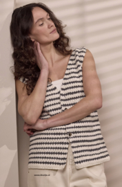 ROWAN Cotton Cashmere gehaakt Vest Plait