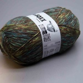 LANG Yarns - Super Soxx Color 4-Draads - 0152 Olijf-Petrol