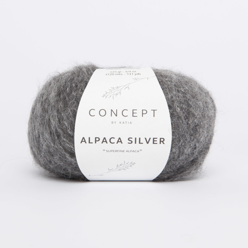 Katia Concept - Alpaca Silver - 256 Donker grijs-Zilver