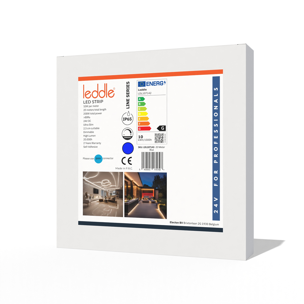 Leddle LED Strip 24V BLUE 10W/m, Dimmable