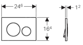 Geberit Bedieningsplaat Sigma20 Mat Wit - Wit 115882011