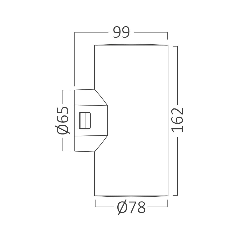 Braytron VEKTA D WL.2 Grey 2x9W 3IN1 IP65 Wall Light