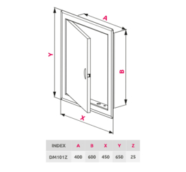 Awenta Inspectieluik Metaal Slot 40 x 60 cm. DM101Z