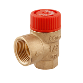 Afriso Overstortventiel 3 Bar 1/2 x 3/4 met Manometer Ø50mm 42382