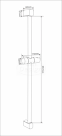 Best Design Dijon Vita Douche-Glijstang 65 cm Sunny Bronze 4014240