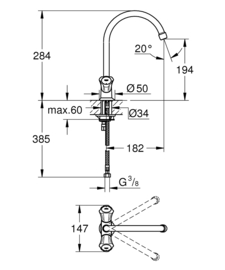 Grohe Costa Keukenmengkraan 31831001