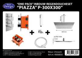 BD Piazza P300x300 One-Pack Inbouw Regendoucheset 4006850