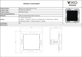 Viko Blindplaat Novella Black 92209510