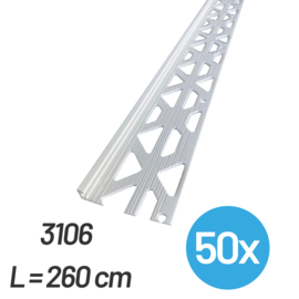 RS PVC 3106-260 Bundel Stucstopprofiel PVC 6 mm. (25x)