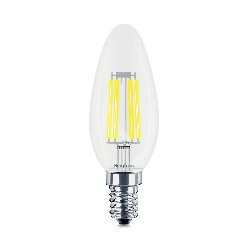 Braytron 4W E14 C35 CLEAR 2700K LED Bulb