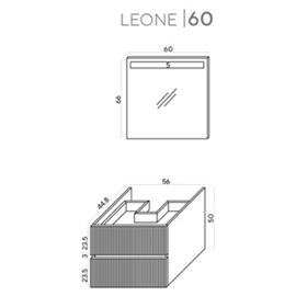 Wome Leone Wit 60cm Badmeubelset