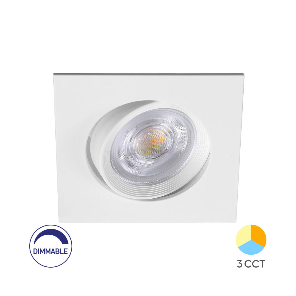 Braytron SPOTLED G3 7W SQR White DIM 3IN1 LED Spotlight