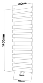 Titan Design Type 4/14 Atlantis Wit 40x140cm Radiator
