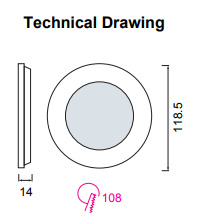 Slim 6W LED Inbouw Rond 6400K 0560030006