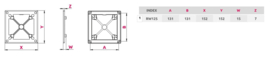 Awenta Frame White for ventilation Ø125 150x150mm RW125