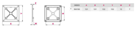 Awenta Frame White for ventilation Ø100 150x150mm RW100