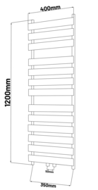 Titan Design Type 4/12 Atlantis Wit 40x120cm Radiator