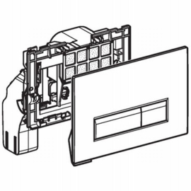 Geberit Bedieningsplaat Sigma40 Wit - Mat Chroom Duofresh 115600KQ1