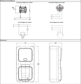 Viko Combinatie Schakelaar controlelamp / WCD RA Vert. Palmiye Grijs 90555794