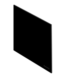 Awenta Trax Glass Black Glossy Front Panel Ø100 PTGB100P