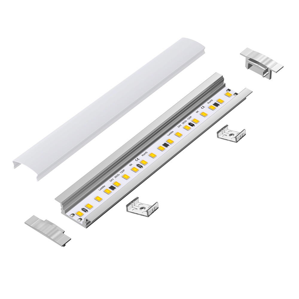 Leddle 2m LED Profile Recessed ALU-LDP