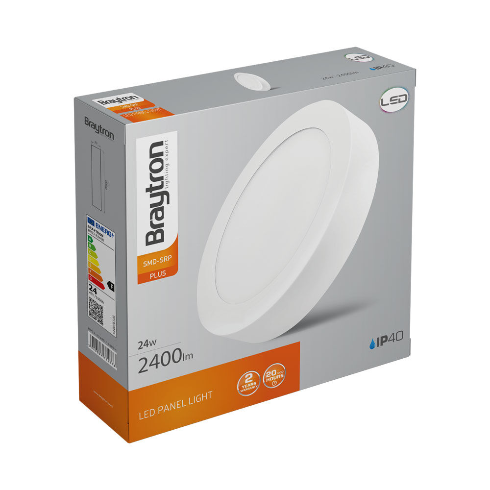 Braytron 24W SURFACE ROUND White 3000K LED Panel