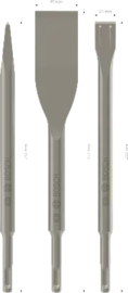 Bosch Beitelset SDS Plus 250mm (3DLG) 2607019159