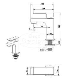 Best Design "Box" Toiletkraan 4000490