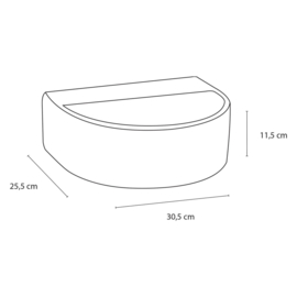 Differnz 38.030.02 Demi Fonteinset Wit 30x25.5x11.5cm