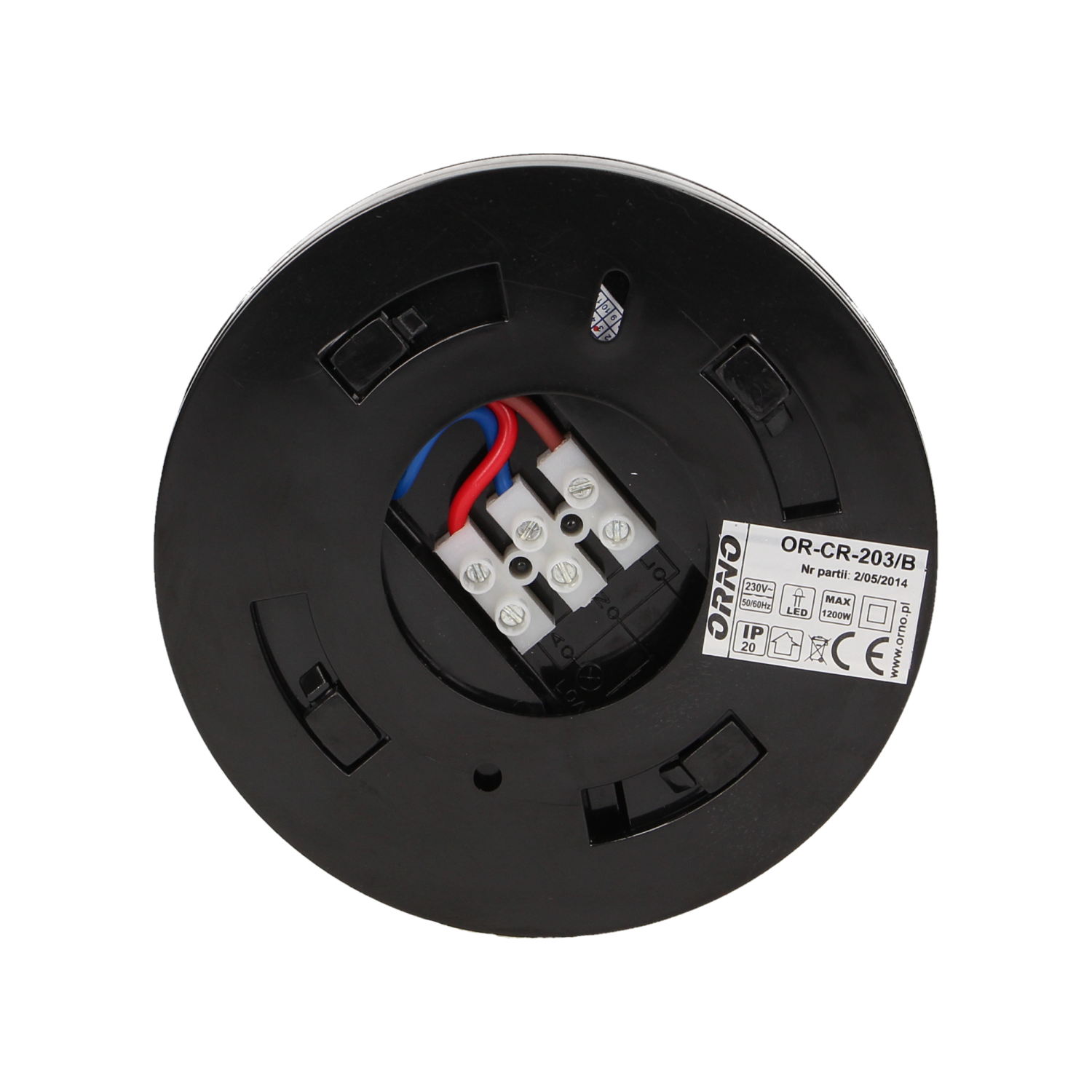 ORNO PIR motion sensor 360° rated load 1200W; IP20 Black