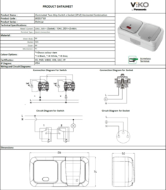 Viko Combinatie Wissel met controlelamp / WCD+RA Hori. Palmiye Grijs 90555593