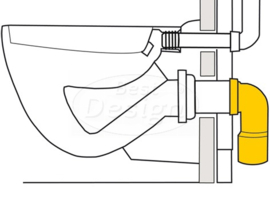 HAAS 3967 WC Aansluitbocht Ø90/90