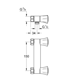 Grohe Costa L Douchemengkraan 150 mm 26308001