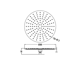 Creavit Regendouche Rond SH300 RVS