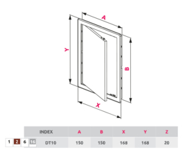 Awenta Inspectieluik Wit 15 x 15 cm DT10
