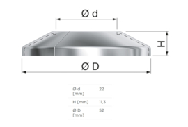 Flamco Klemrozet Ø22mm Enkel Chroom RVC 12451 (50x)