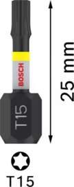 Bosch Impact Control Schroefbit T15 25mm (2x) 2608522473