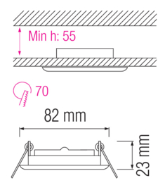 Horoz Lavanta Zwart Inbouw Spot Ring