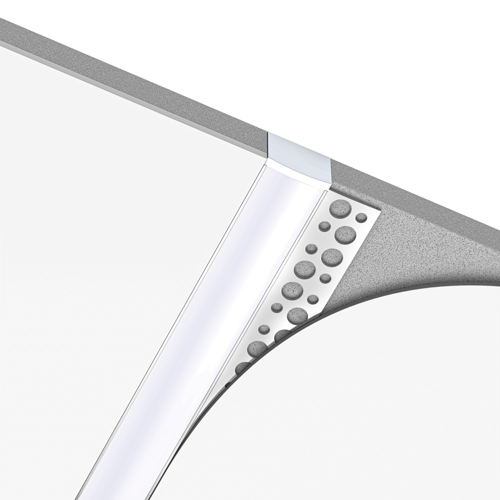 Leddle 2m LED Profile Recessed 2(Plaster) ALU-LDP