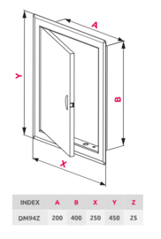 Awenta Inspectieluik Metaal Slot 20 x 40 cm DM94Z
