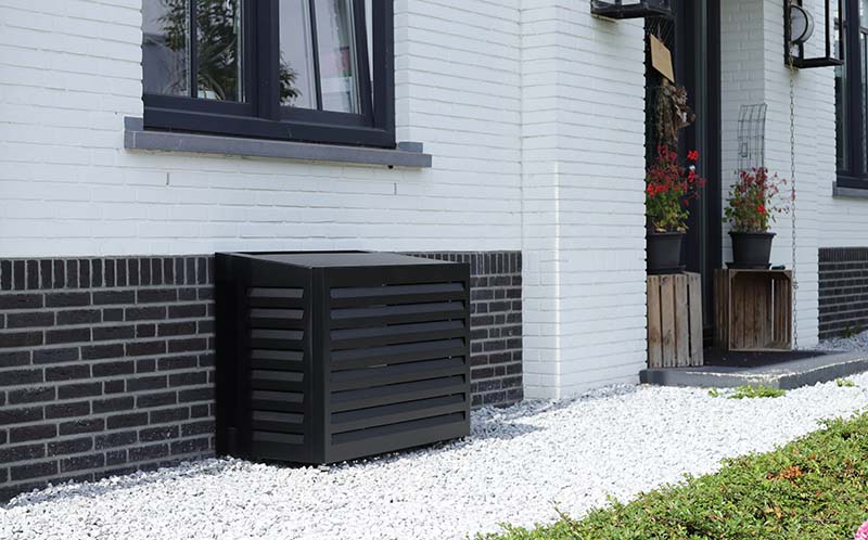Nedco Airco Omkasting Zwart Groot 85x110x55cm 66900801