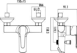 Creavit JOYFULL Eenhendel Badmengkraan JY2330