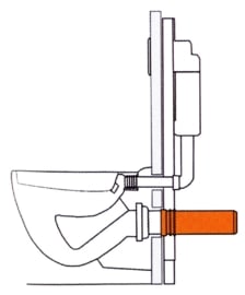 HAAS 3963 WC Aansluitstuk Recht Ø90/90 L=346mm