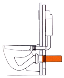 HAAS 3964 WC Aansluitstuk Recht Ø90/110 L=346mm